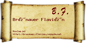Brünauer Flavián névjegykártya